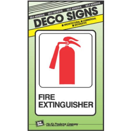 Hy-Ko D-16 5 x 7 in. Fire Extinguisher Sign 331736